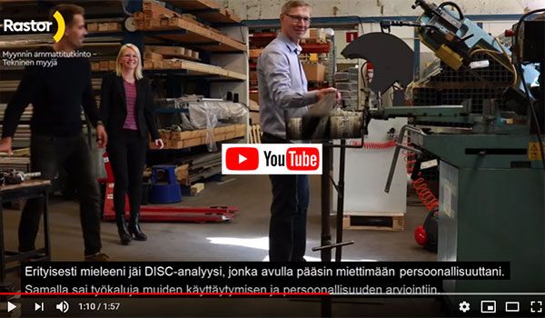 Petri Asikainen suoritti teknisen myynnin liiketoiminnan ammattitutkinnon. Petri Asikaisen kokemuksia teknisen myynnin liiketoiminnan ammattitutkinnosta, katso video.