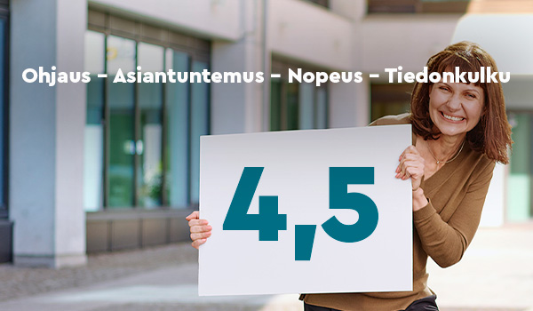 Opiskelijat arvostavat asiakaspalvelun asiantuntemusta ja nopeutta sekä opintojen aikaista tiedonkulkua ja ohjausta. 1 kuva Asiakaspalvelun laatu 4.5.jpg