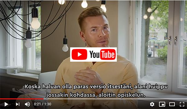 Ville Erola kertoo videolla kokemuksiaan Kiinteistönvälittäjän koulutuksestaan.