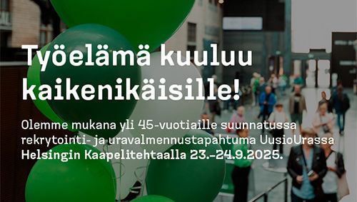 Uudelle uralle puolessa vuodessa – Rastor-instituutti mukana UusioUra-tapahtumassa